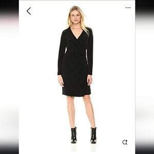 Lark & Ro Black wrap dress Size L